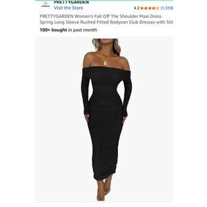 Pretty Garden Off the Shoulder Maxi Dress- Bodycon